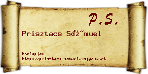 Prisztacs Sámuel névjegykártya